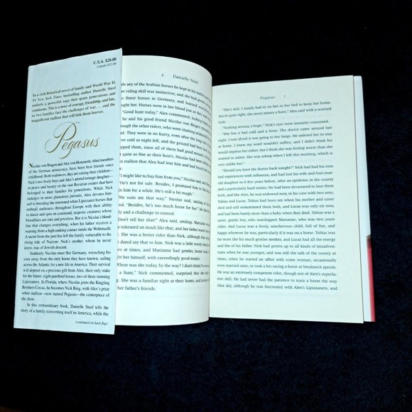 Pegasus, Hardcover Book, Danielle Steel, 2014, Lipizzaner Horses, w dustjacket - Picture 2 of 9